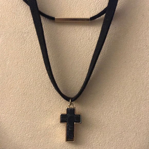 Cross choker set. Trendy/Gothic/Gypsy/Boho-chic - Picture 2 of 3